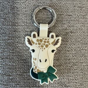 Bagnet Giraffe Keychain with Green Bow